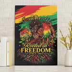 Juneteenth Rooted in Freedom Canvas Wall Art Black Pride African Queen