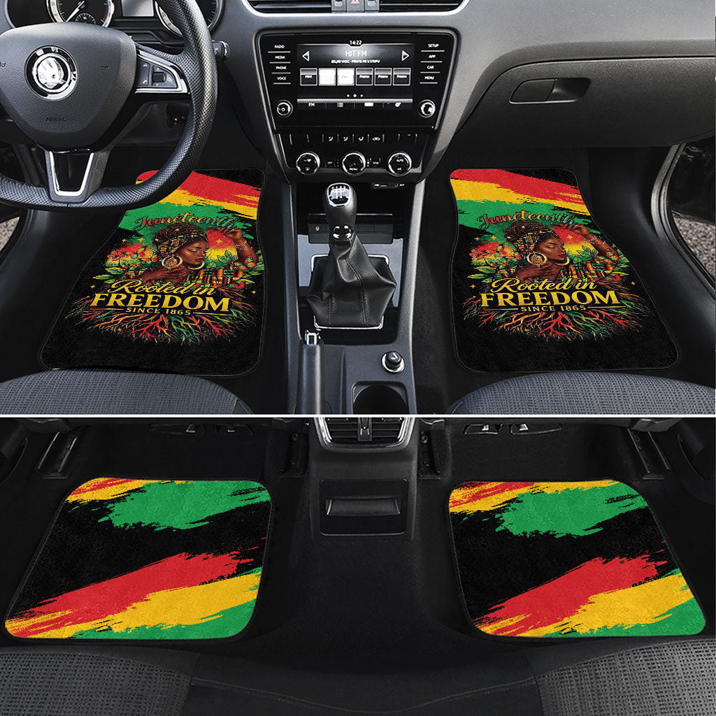 Juneteenth Rooted in Freedom Car Mats Black Pride African Queen