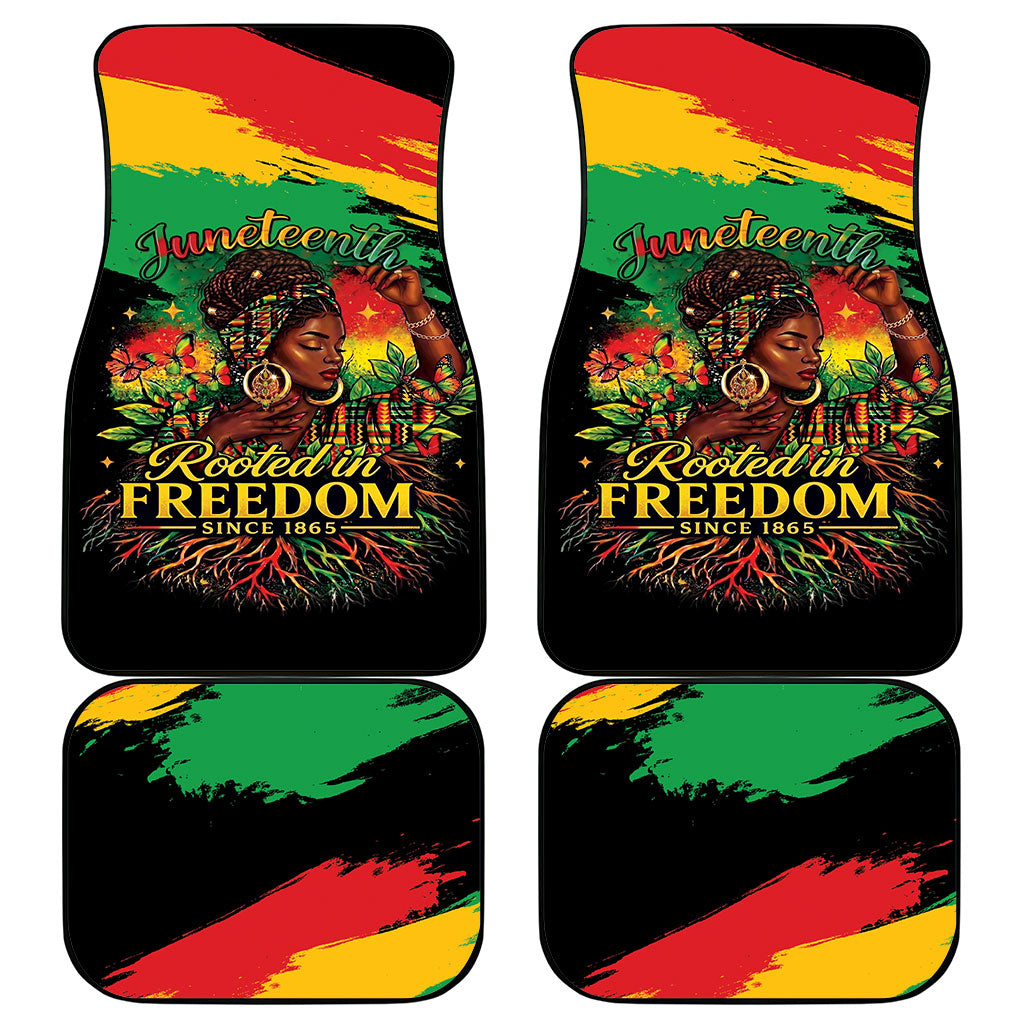Juneteenth Rooted in Freedom Car Mats Black Pride African Queen