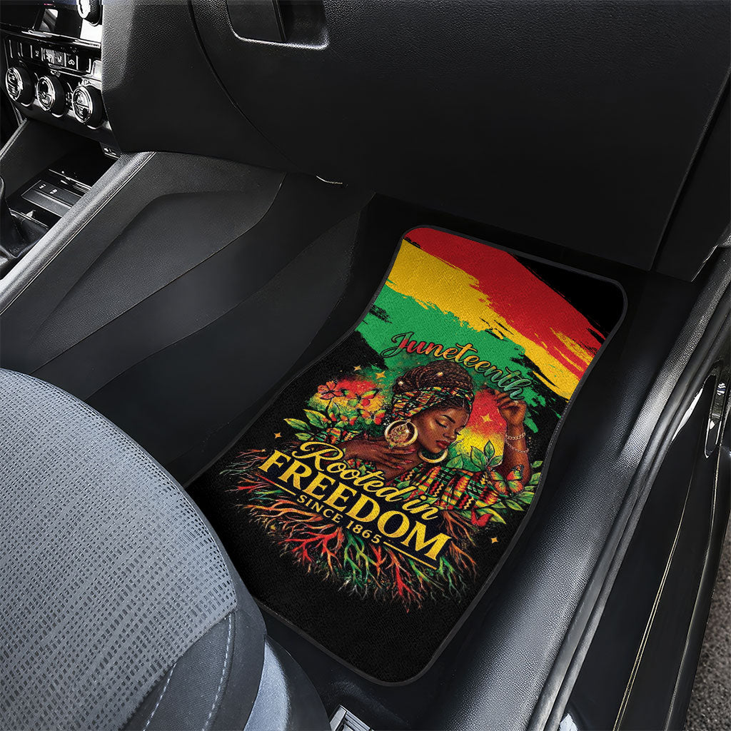 Juneteenth Rooted in Freedom Car Mats Black Pride African Queen
