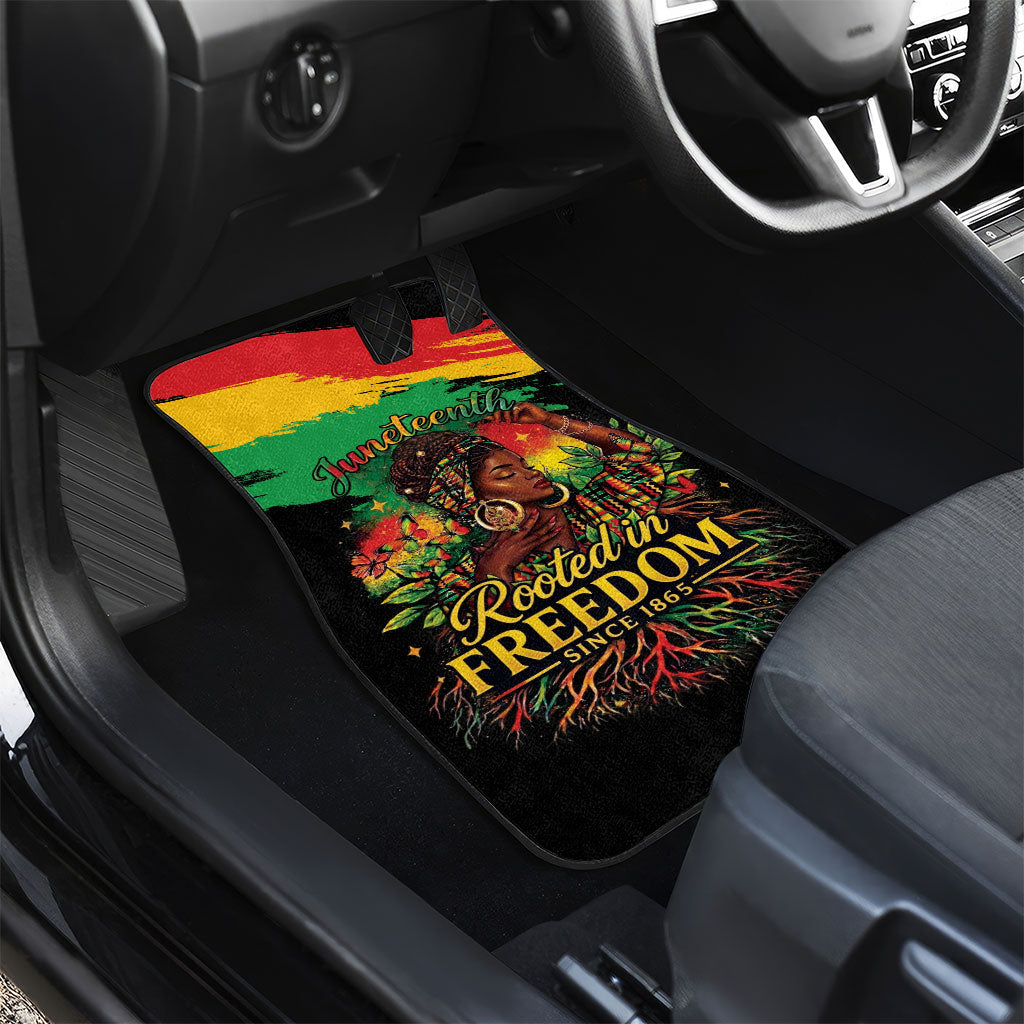 Juneteenth Rooted in Freedom Car Mats Black Pride African Queen