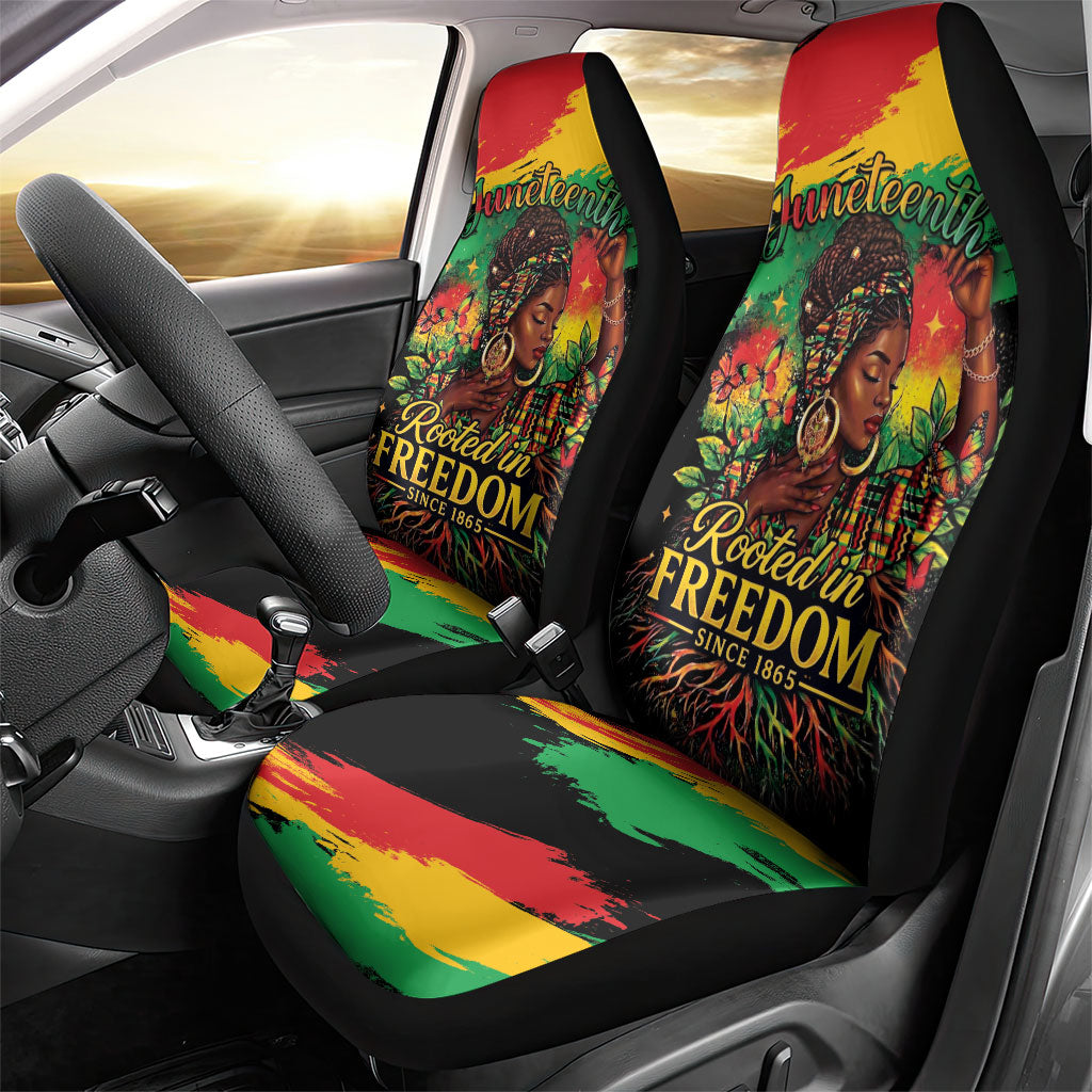 Juneteenth Rooted in Freedom Car Seat Cover Black Pride African Queen
