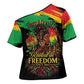 Juneteenth Rooted in Freedom Cross Shoulder Shirt Black Pride African Queen