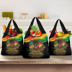 Juneteenth Rooted in Freedom Grocery Bag Black Pride African Queen