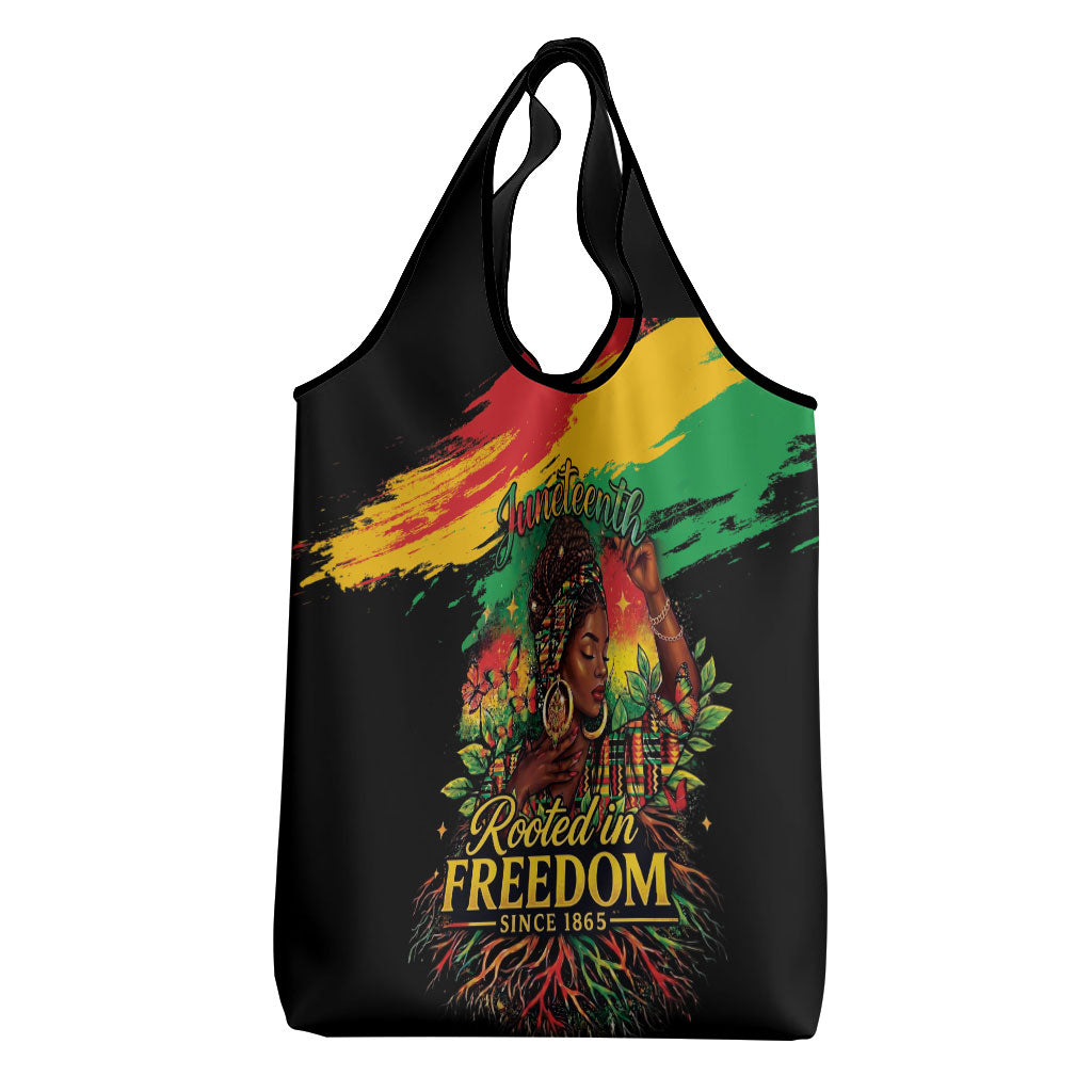 Juneteenth Rooted in Freedom Grocery Bag Black Pride African Queen