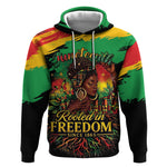 Juneteenth Rooted in Freedom Hoodie Black Pride African Queen