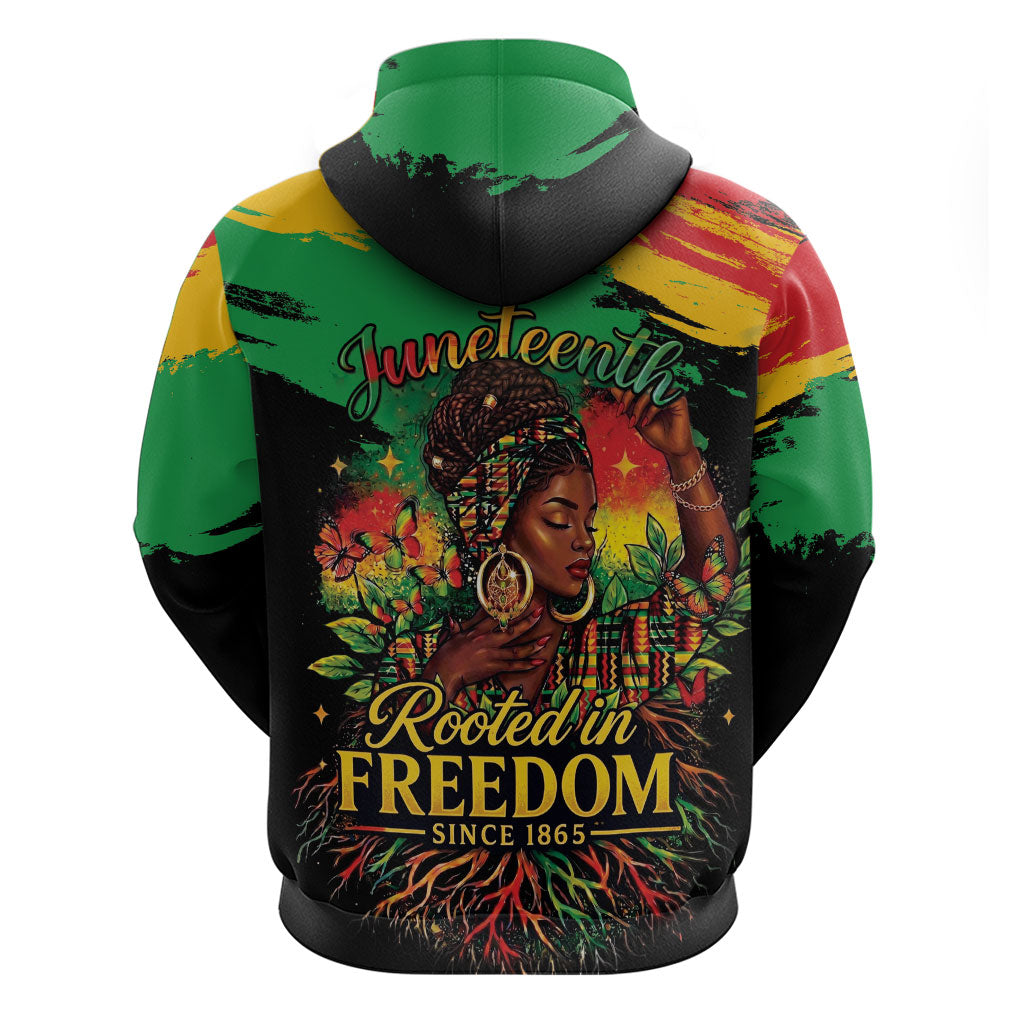 Juneteenth Rooted in Freedom Hoodie Black Pride African Queen