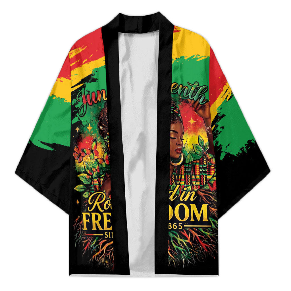 Juneteenth Rooted in Freedom Kimono Black Pride African Queen