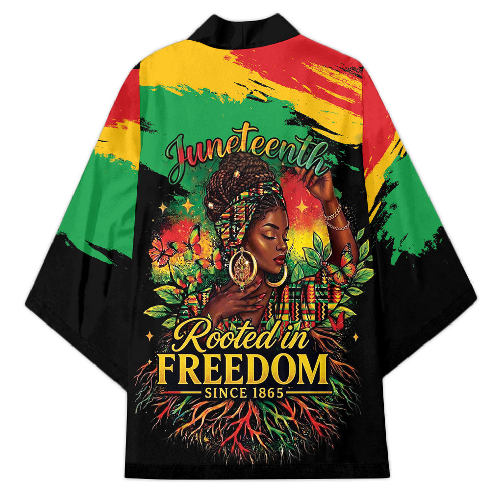 Juneteenth Rooted in Freedom Kimono Black Pride African Queen