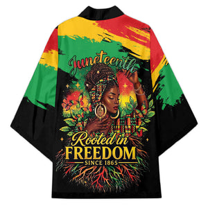 Juneteenth Rooted in Freedom Kimono Black Pride African Queen