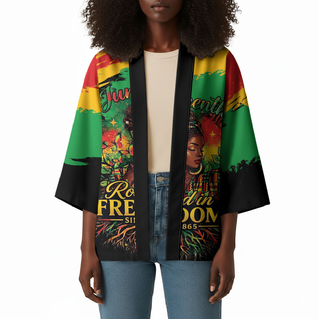 Juneteenth Rooted in Freedom Kimono Black Pride African Queen