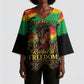 Juneteenth Rooted in Freedom Kimono Sleeve Blouse Black Pride African Queen