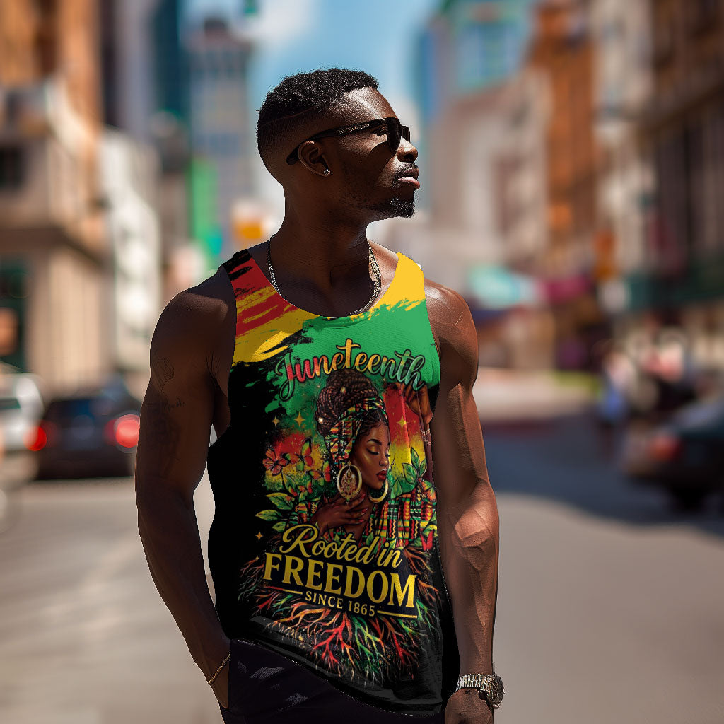 Juneteenth Rooted in Freedom Men Tank Top Black Pride African Queen