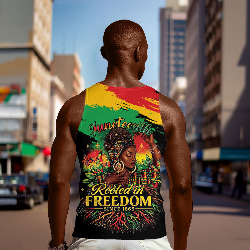 Juneteenth Rooted in Freedom Men Tank Top Black Pride African Queen