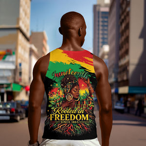 Juneteenth Rooted in Freedom Men Tank Top Black Pride African Queen