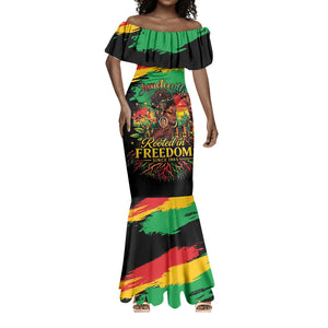 Juneteenth Rooted in Freedom Mermaid Dress Black Pride African Queen