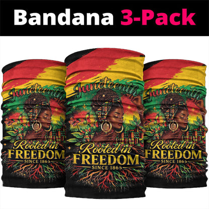 Juneteenth Rooted in Freedom Neck Gaiter Black Pride African Queen