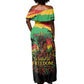 Juneteenth Rooted in Freedom Off Shoulder Maxi Dress Black Pride African Queen