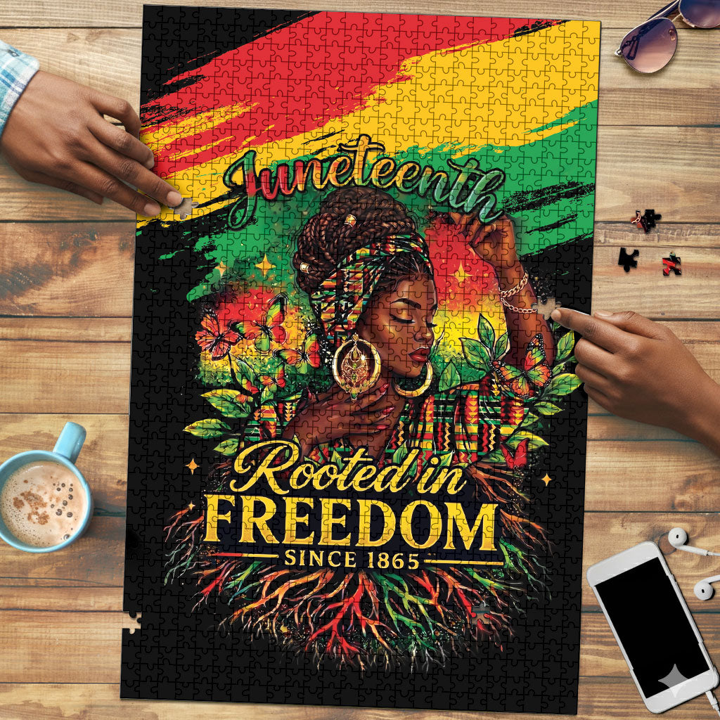 Juneteenth Rooted in Freedom Puzzle Black Pride African Queen