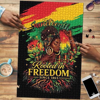 Juneteenth Rooted in Freedom Puzzle Black Pride African Queen