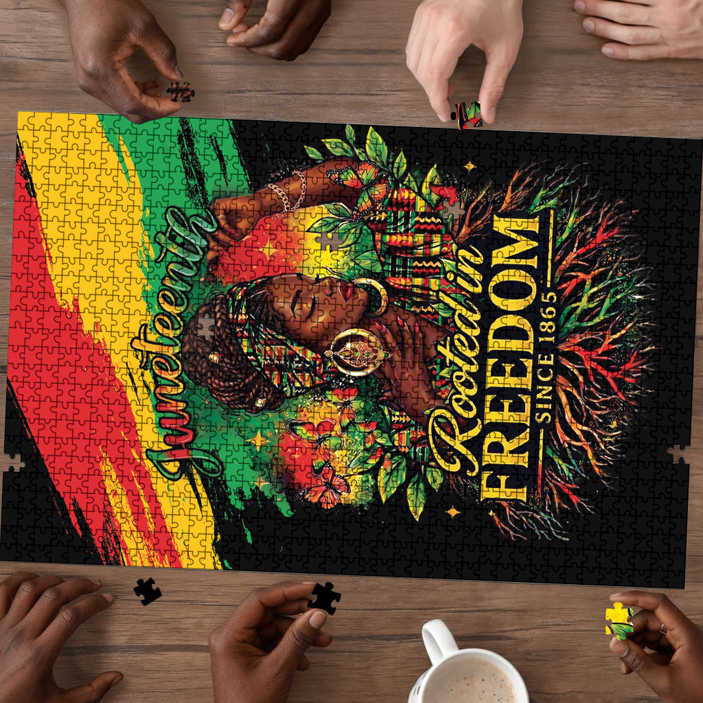 Juneteenth Rooted in Freedom Puzzle Black Pride African Queen