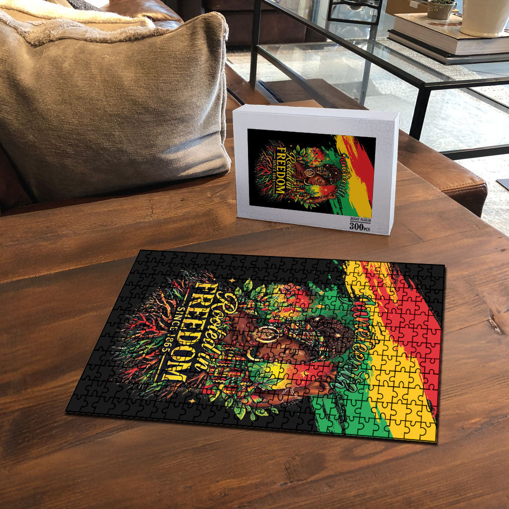 Juneteenth Rooted in Freedom Puzzle Black Pride African Queen