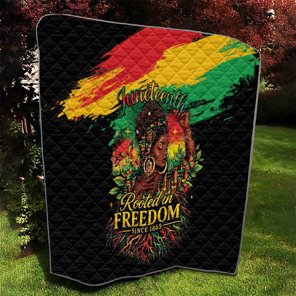 Juneteenth Rooted in Freedom Quilt Black Pride African Queen