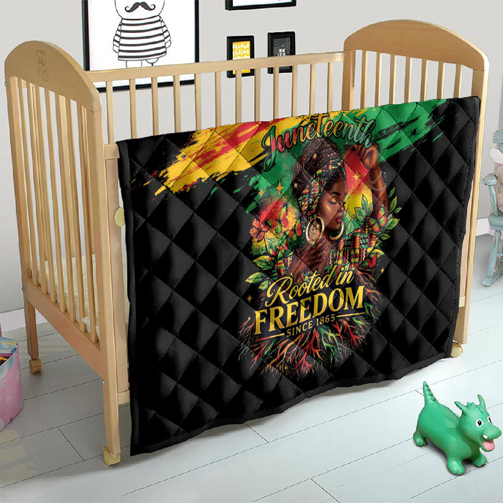 Juneteenth Rooted in Freedom Quilt Black Pride African Queen