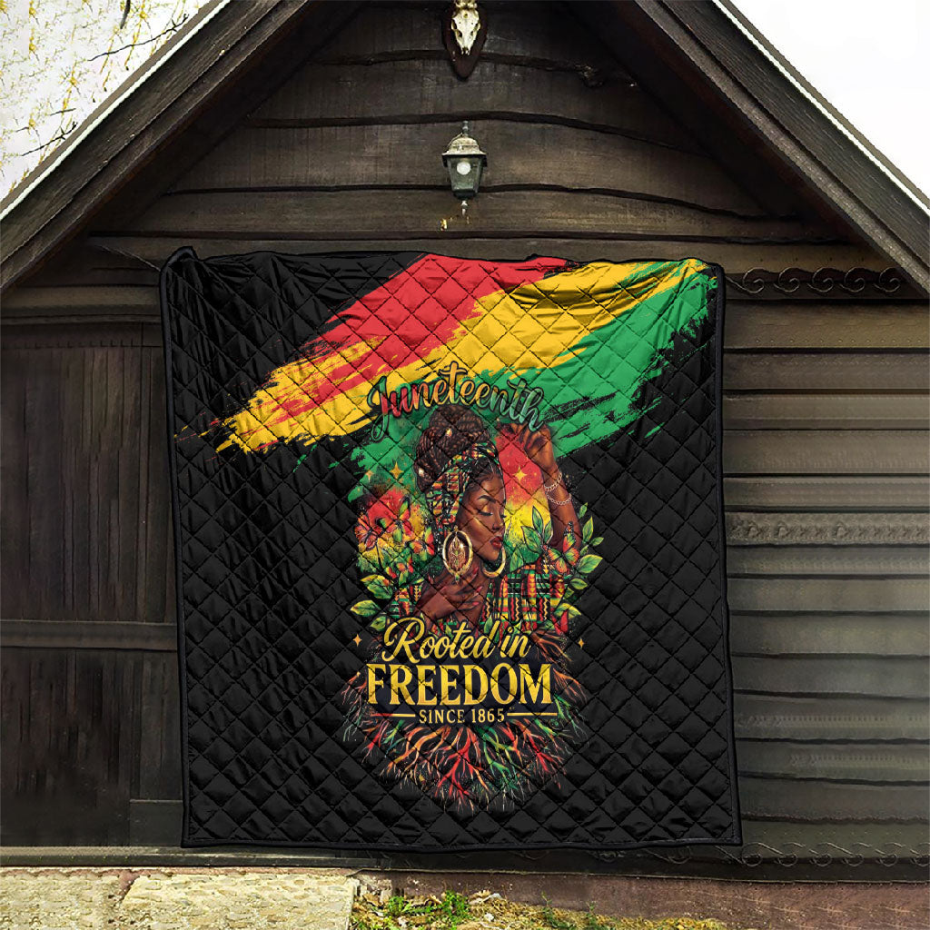 Juneteenth Rooted in Freedom Quilt Black Pride African Queen
