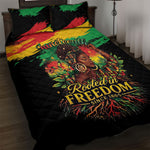 Juneteenth Rooted in Freedom Quilt Bed Set Black Pride African Queen