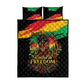 Juneteenth Rooted in Freedom Quilt Bed Set Black Pride African Queen