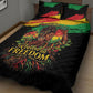 Juneteenth Rooted in Freedom Quilt Bed Set Black Pride African Queen