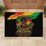 Juneteenth Rooted in Freedom Rubber Doormat Black Pride African Queen