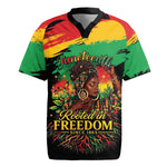 Juneteenth Rooted in Freedom Rugby Jersey Black Pride African Queen