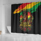 Juneteenth Rooted in Freedom Shower Curtain Black Pride African Queen