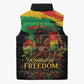 Juneteenth Rooted in Freedom Sleeveless Puffer Jacket Black Pride African Queen