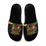 Juneteenth Rooted in Freedom Slide Sandals Black Pride African Queen