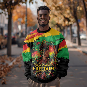 Juneteenth Rooted in Freedom Sweatshirt Black Pride African Queen