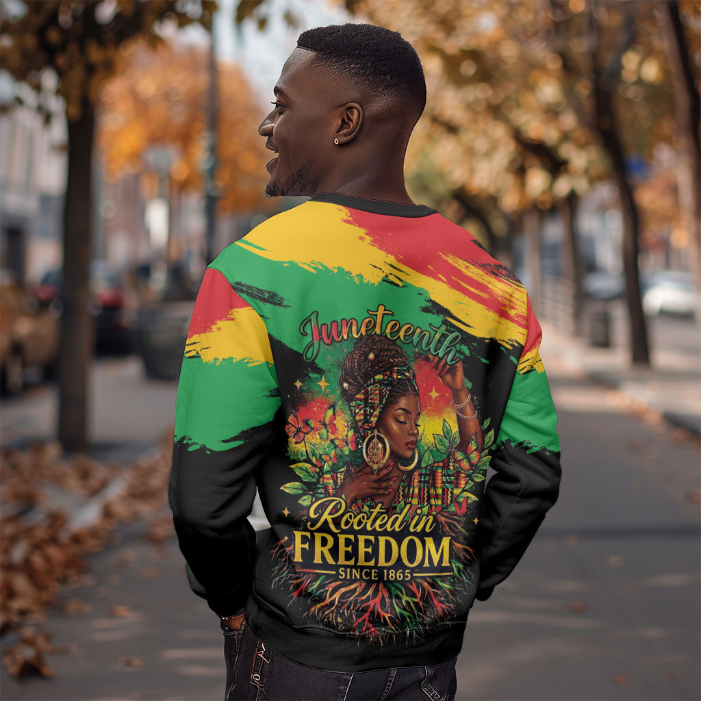 Juneteenth Rooted in Freedom Sweatshirt Black Pride African Queen