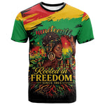 Juneteenth Rooted in Freedom T shirt Black Pride African Queen