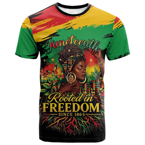 Juneteenth Rooted in Freedom T shirt Black Pride African Queen