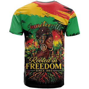 Juneteenth Rooted in Freedom T shirt Black Pride African Queen