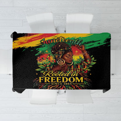 Juneteenth Rooted in Freedom Tablecloth Black Pride African Queen