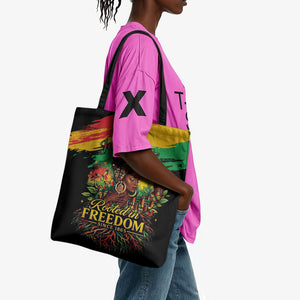 Juneteenth Rooted in Freedom Tote Bag Black Pride African Queen