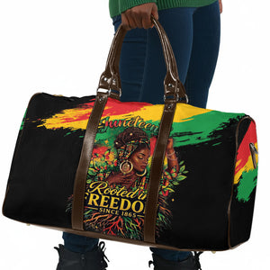 Juneteenth Rooted in Freedom Travel Bag Black Pride African Queen