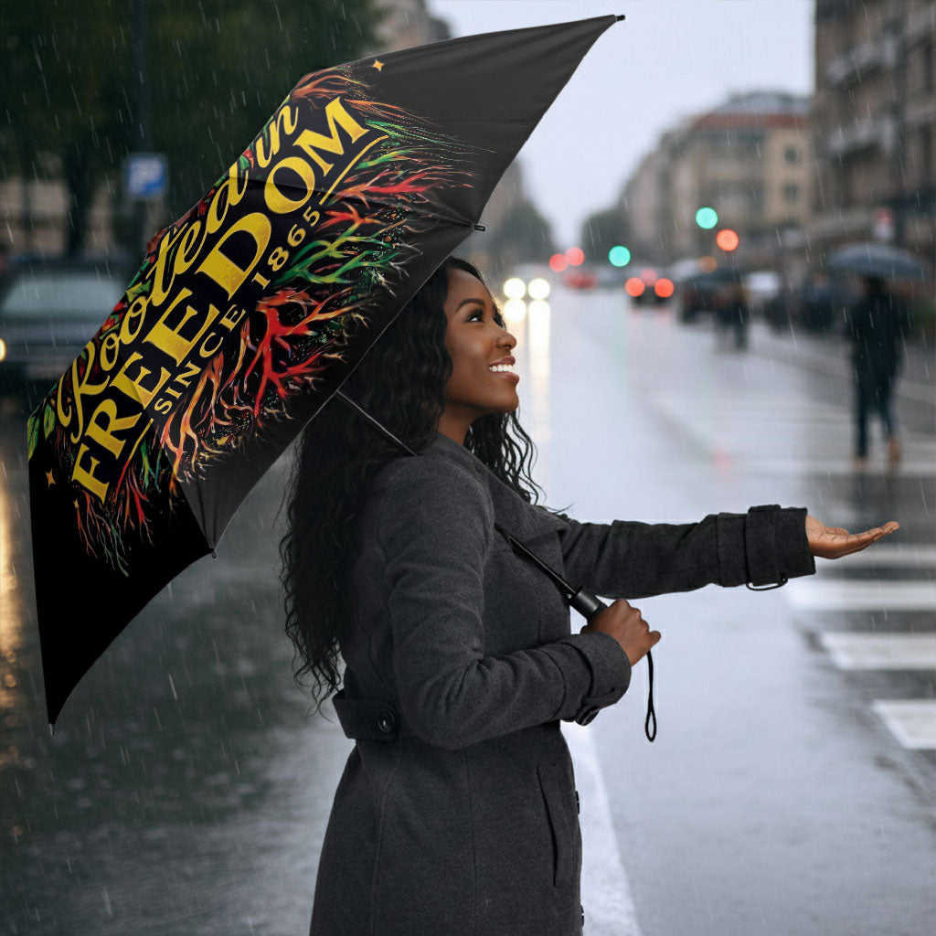 Juneteenth Rooted in Freedom Umbrella Black Pride African Queen