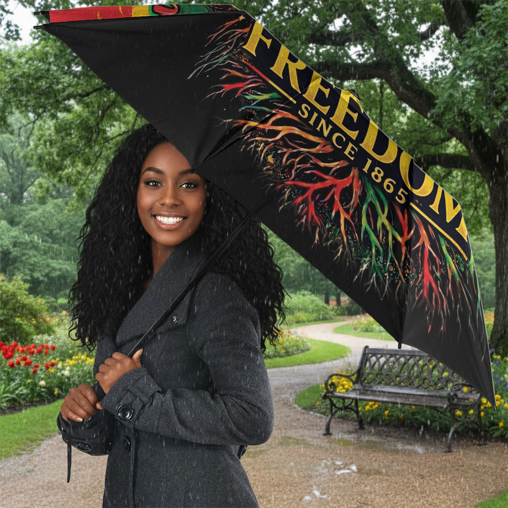 Juneteenth Rooted in Freedom Umbrella Black Pride African Queen