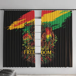 Juneteenth Rooted in Freedom Window Curtain Black Pride African Queen