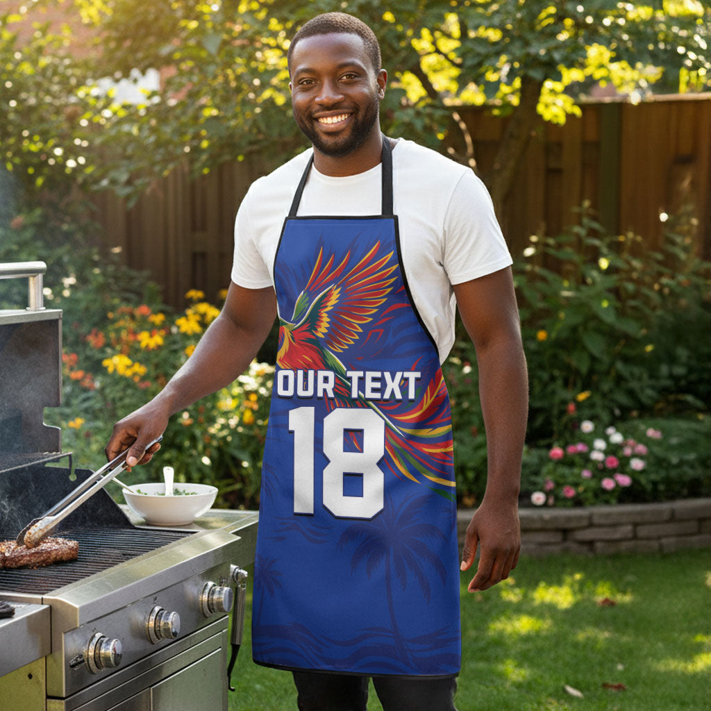 Haiti Heritage Football 2026 Custom Apron Hispaniolan Trogon Bird
