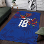 Haiti Heritage Football 2026 Custom Area Rug Hispaniolan Trogon Bird